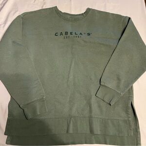 Cabela's Green Crewneck Sweatshirt - Medium